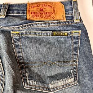 Lucky Brand Light Blue Cropped Jeans - Distressed Back Pocket